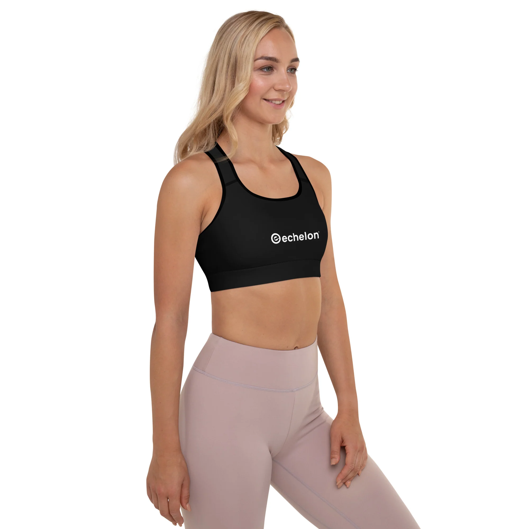 Echelon Front Logo Padded Sports Bra