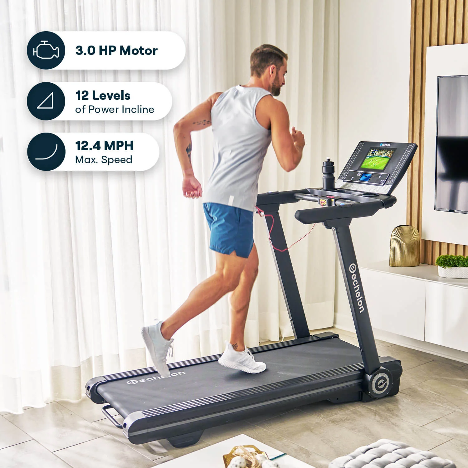Echelon Stride-6s™ Auto-Fold Connected Treadmill - 10″ HD Touchscreen 7 Echelon Stride-6s™ Auto-Fold Connected Treadmill - 10″ HD Touchscreen